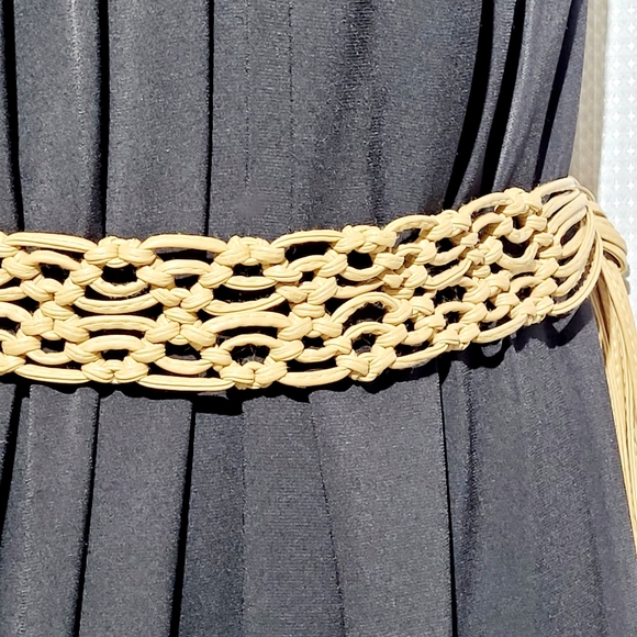 Southwest Boho Braided Leather & Fringe Belt - Picture 5 of 8
